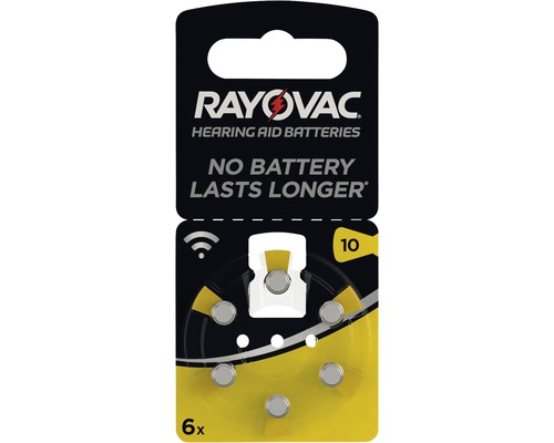 Baterii aparat auditiv Rayovac 10 1,45V 90mAh, pachet 6 bucăți