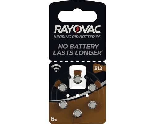 Baterii aparat auditiv Rayovac 312 1,45V 160mAh, pachet 6 bucăți