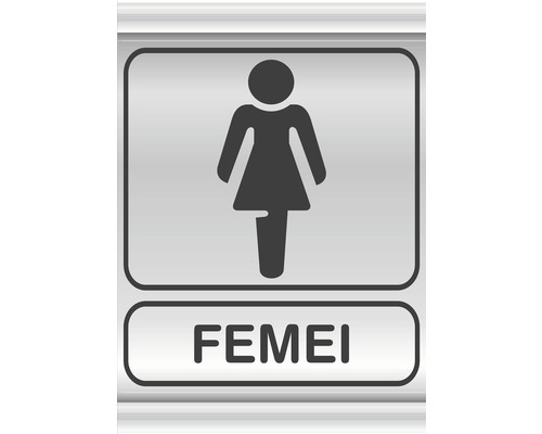Indicator semnalizare „Toaletă femei”, aluminiu