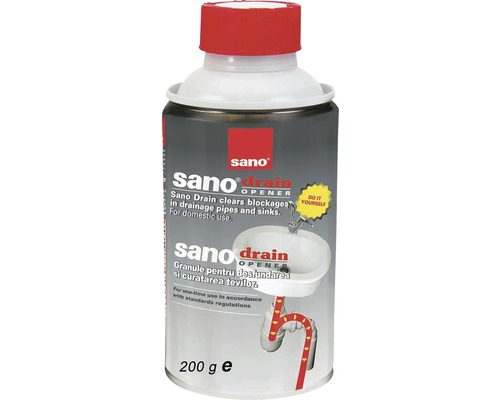 Soluție pentru desfundat țevi (granule) Sano Drain 200g