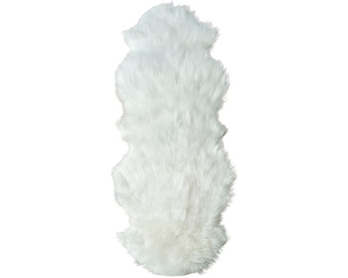 Covor blană artificială albă 60x180 cm-0