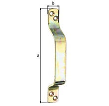 Mâner trăgător fix Alberts 190x25 mm, oțel zincat galben-thumb-1