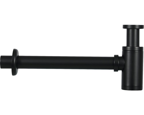 Sifon design pentru lavoar 1 1/4" negru mat-0