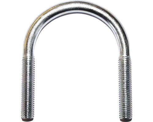 Coliere tip U cu șurub Dresselhaus 10x100 mm (2") oțel zincat, 50 bucăți, rotunde