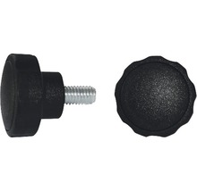 Șuruburi metrice Dresselhaus 8x14 mm Ø40mm oțel & plastic negru, 20 bucăți, pentru înfiletare manuală-thumb-0