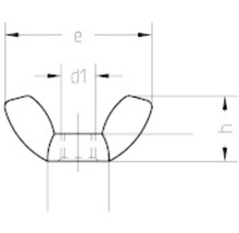 Piulițe tip fluture Dresselhaus M10 DIN315 oțel inox A2, 25 bucăți-thumb-1