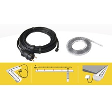 Cablu degivrare jgheaburi/burlane, inclusiv ștecăr și termostat, 1500 W, 50 m, 230 V-thumb-0