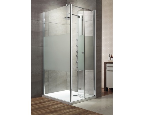 Cabină de duș dreptunghiulară Radaway EOS KDJ-B, 80x100x197 cm, ușă pliabilă dreapta, sticlă securizată transparentă, profil crom-0