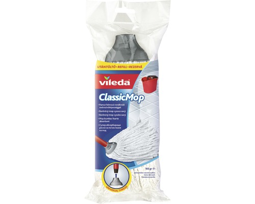 Rezervă pentru mop standard Vileda Classic, din bumbac alb 160g