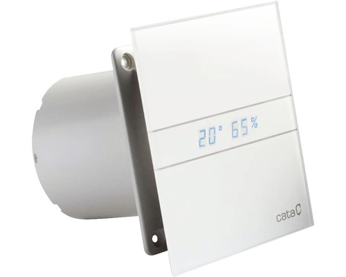 Ventilator încastrabil CATA E10 GTH Ø 100 mm cu display de temperatură și umezeală