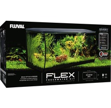 Set acvariu Fluval Flex 123 l cu iluminare LED, filtru, pompă, telecomandă, fără dulap inferior inclus, negru-thumb-9