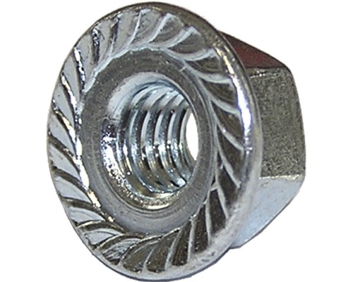 Piulițe hexagonale cu flanșă autoblocare Dresselhaus M3 DIN6923 oțel zincat, 100 bucăți-0