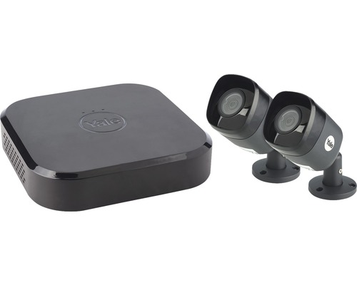 Kit supraveghere video cu fir Yale Smart Living CCTV 1920x1080p, memorie 1TB, 2 camere, pentru exterior IP67-0