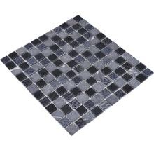 Mozaic sticlă-piatră naturală CM M462 negru 30,2x32,7 cm-thumb-13