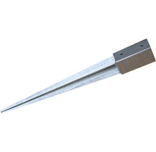Suport stâlp tip țăruș Kaiserthal 91x91x900 mm, zincat, incl. accesorii de fixare-thumb-0