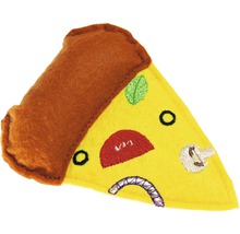 Jucărie textilă pentru pisici, model pizza, 10,5 cm-thumb-0