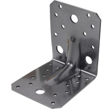 Colțar metalic perforat Alberts Duravis 105x105x90x3 mm, rigidizat, oțel zincat negru-thumb-0