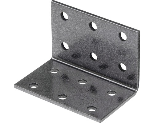 Colțar metalic perforat Alberts Duravis 40x40x60x2,5 mm, oțel zincat negru-0
