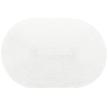 Suport farfurie Woven oval alb 30x45 cm-thumb-0