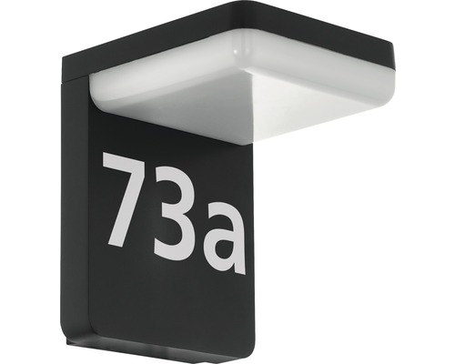 Aplică cu LED integrat Amarosi 10W 830 lumeni, pentru exterior IP44, incl. numere autocolante, negru