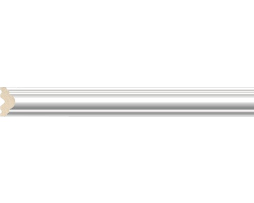 Profil decorativ alb cu model ondulat 240x2,5x1,2 cm-0