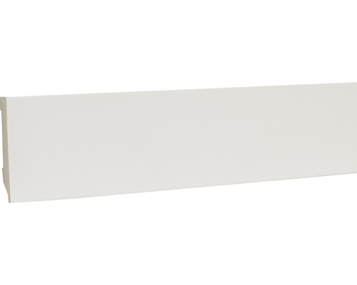 Plintă decorativă dreaptă, albă, 240x6x1,6 cm
