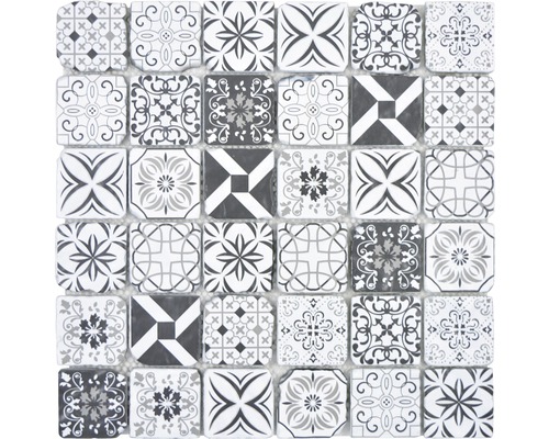 Mozaic Quadrat black&white 30x30 cm-0
