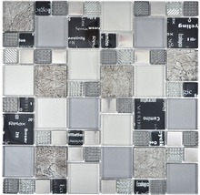 Mozaic XCM MC529 combi silver black 29,8x29,8 cm-thumb-0