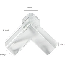 Protecții colțuri mobilă CAR-BOY 25x13x10x3 mm, transparent, autoadezive, pachet 4 bucăți-thumb-2