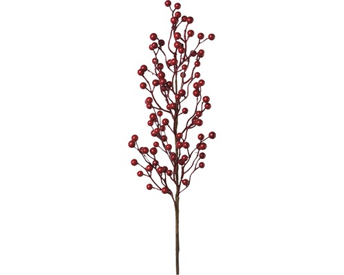 Ramură artificială cu fructe de pădure, 71 cm, roșu-0