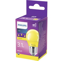 Bec galben LED Philips E27 3,1W, glob G45, durată viață 10.000 h-thumb-1