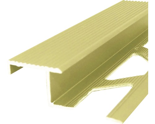 Profil de scară aluminiu auriu 10mm 250 cm-0