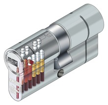 Cilindru de siguranță dublu Abus D10NPA 40/55 mm, 5 chei, protecție anti-găurire-thumb-1