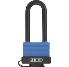 Lacăt alamă plastifiată Abus Outdoor Security 50mm, belciug lung Ø8mm, 2 chei, albastru-thumb-0
