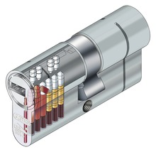 Cilindru de siguranță dublu Abus D10NPA 30/30 mm, 5 chei, protecție anti-găurire-thumb-1
