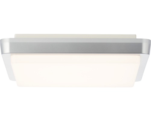 Plafonieră cu LED integrat Devora 12W 900 lumeni, 28x28 cm, pentru exterior IP54, argintiu/alb-0