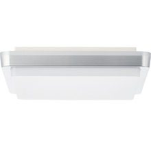 Plafonieră cu LED integrat Devora 12W 900 lumeni, 28x28 cm, pentru exterior IP54, argintiu/alb-thumb-1