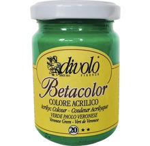 Culoare acrilică Betacolor Divolo 20 Veronese Green 125 ml-thumb-0