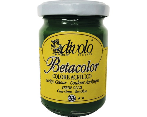Culoare acrilică Betacolor Divolo 33 Olive Green 125 ml-0