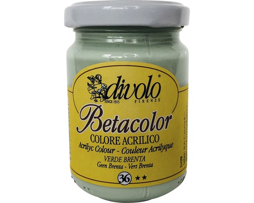 Culoare acrilică Betacolor Divolo 36 Brenta Green 125 ml-0