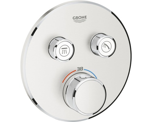 Baterie duș încastrată cu termostat GROHE Grohterm SmartControl 29119DCO inox