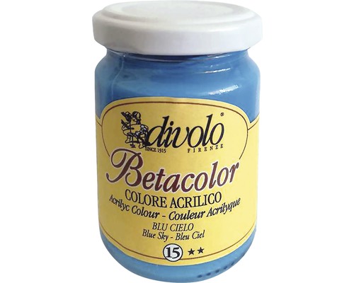Culoare acrilică Betacolor Divolo 15 Sky Blue 125 ml-0