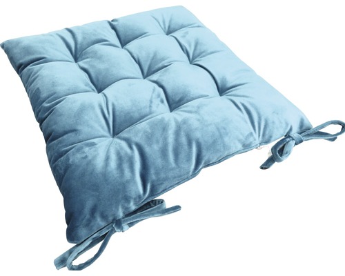 Pernă scaun Velvet albastru 40x40 cm-0