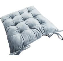 Pernă scaun Velvet gri/albastru închis 40x40 cm-thumb-0