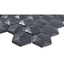 Mozaic arctic 03 hexagon eco negru 3D 30x29 cm-thumb-2