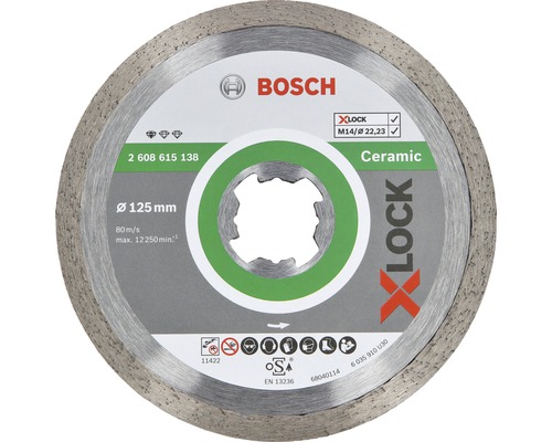 Disc diamantat Bosch Zubehör Ceramic Ø125x22,23 mm, pentru mandrină X-LOCK System-0