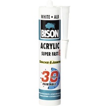 Etanșeizant acrilic Bison Super Fast alb 300 ml-thumb-0