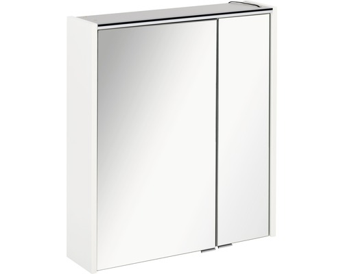 FACKELMANN Dulap cu oglindă Denver Hype3.0, 2 uși, iluminare LED, 60x68,5 cm, alb