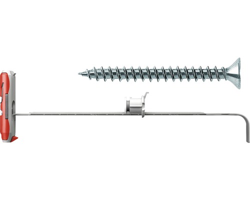 Dibluri universale multifuncționale cu șurub Fischer DuoTec Ø10x50 mm, 2 bucăți, pentru perete fals sau zidărie