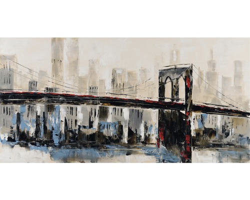 Tablou pictat manual Bridge 60x120 cm-0